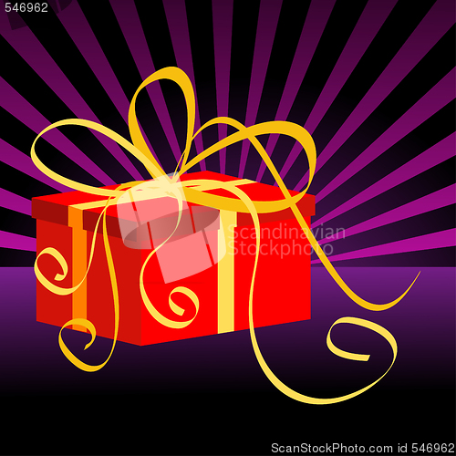 Image of Christmas present box with a bow