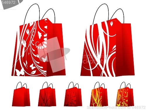 Image of Red shopping bags