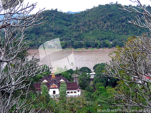 Image of Luang Prabang from above. Laos