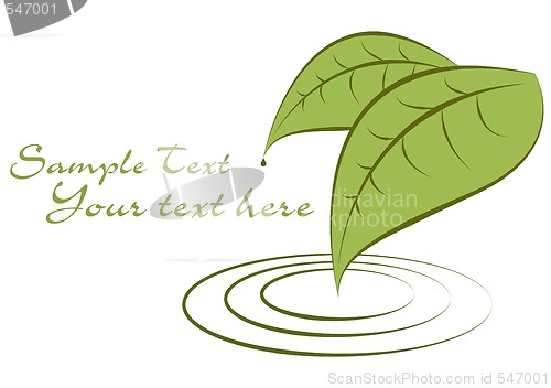 Image of green leaves fully editable vector illustration