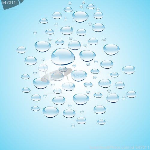 Image of Blue water with bubbles