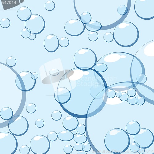 Image of Blue water with bubbles