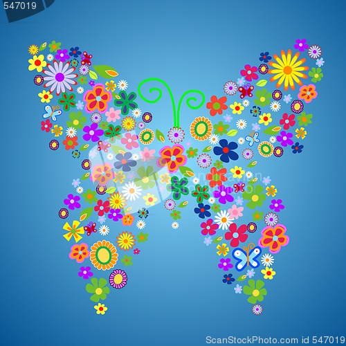 Image of spring flower butterfly