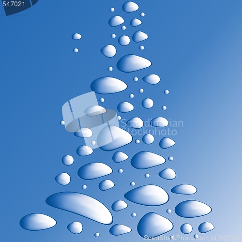 Image of Blue water with bubbles vector illustration