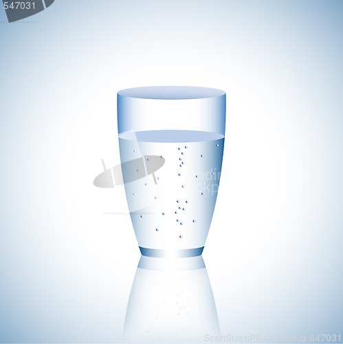 Image of a glass of mineral water vector illustration 