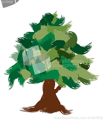 Image of vector tree design, easily editable vector illustration