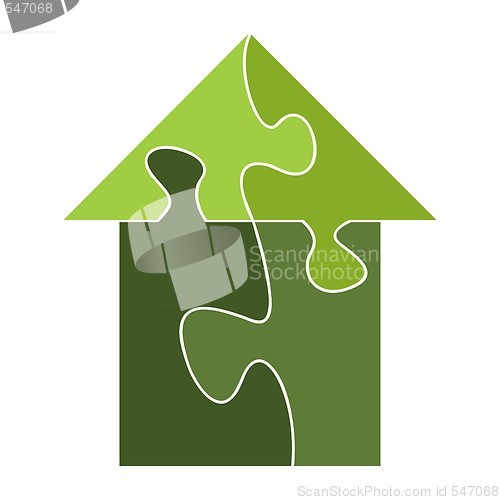Image of House built out of puzzle pieces