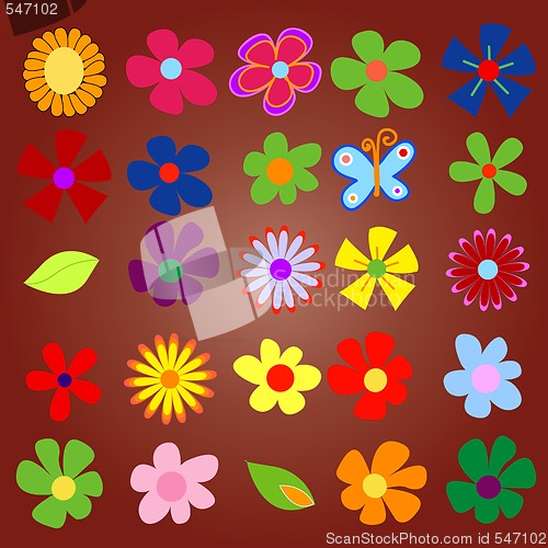 Image of colorful spring flowers