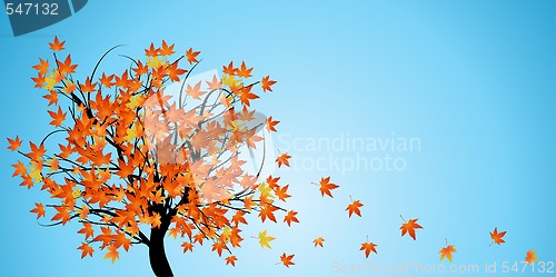 Image of Abstract tree with autumn leaves
