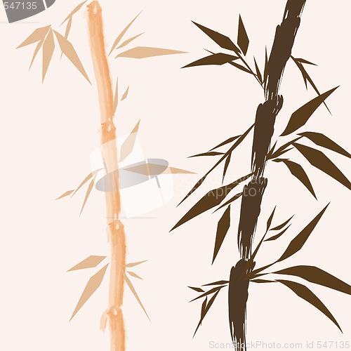 Image of design of chinese bamboo trees