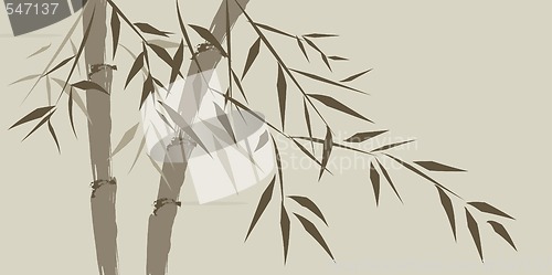 Image of design of chinese bamboo trees