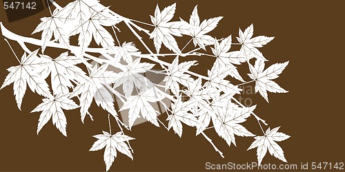Image of Abstract tree with autumn leaves
