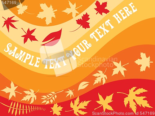 Image of Abstract floral background with autumn leaves