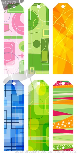 Image of abstract retro bookmarks