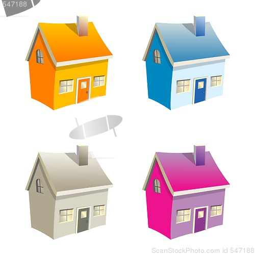 Image of Small vector houses