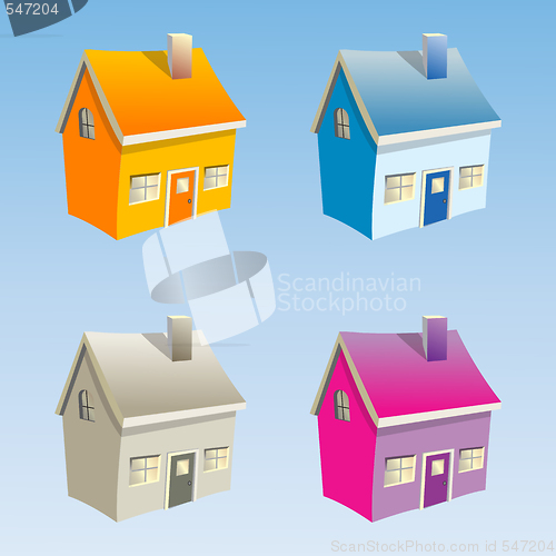 Image of Small vector houses