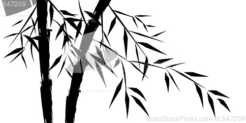 Image of design of chinese bamboo trees