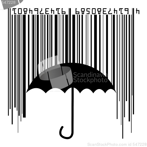 Image of barcode rain