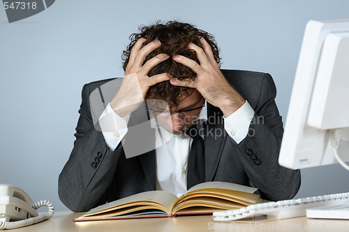 Image of Bored businessman