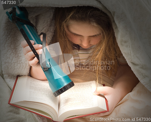 Image of Reading With Flashlight