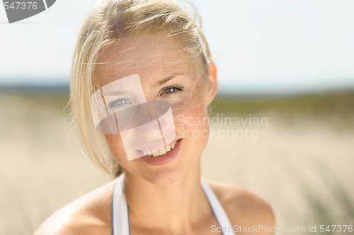 Image of Beautiful female on the beach