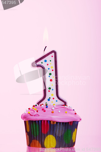 Image of Cupcake with candle