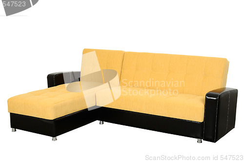 Image of yellow sofa , isolated