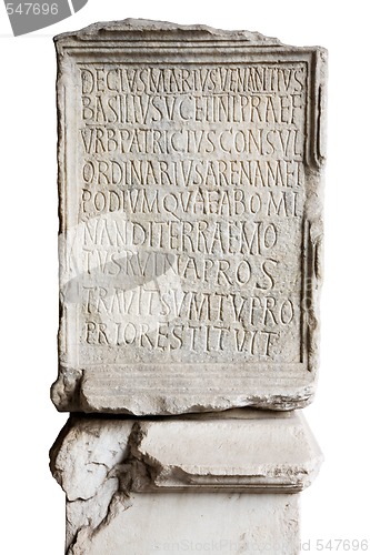 Image of Engraved stone in Coliseum