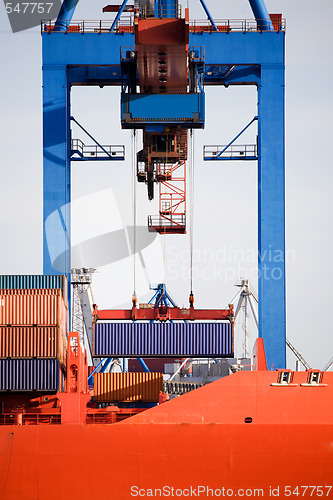 Image of shipping container loading