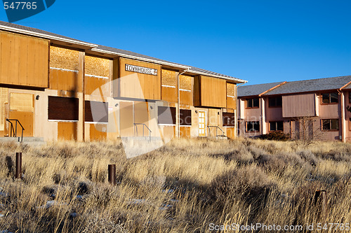 Image of abandoned townhouses