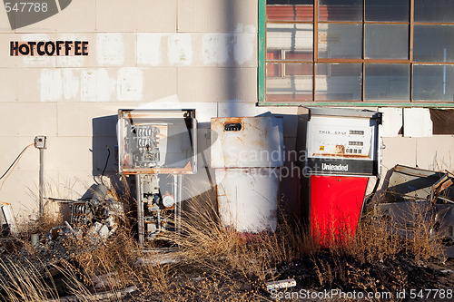 Image of gas pumps vintage