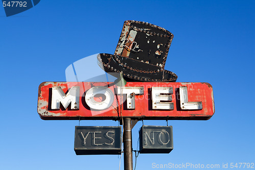 Image of motel sign retro style