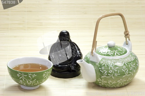 Image of Green Tea and Teapot