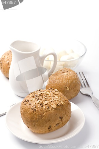 Image of bread and mozzarella