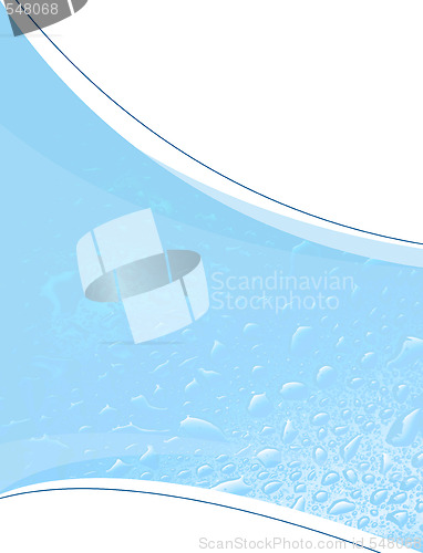 Image of Blue Water Droplets Layout