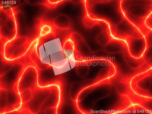 Image of fiery red electricity
