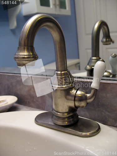 Image of brushed nickel faucet