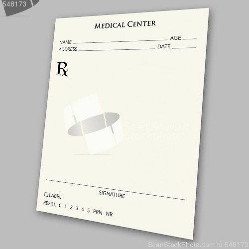 Image of prescription pad