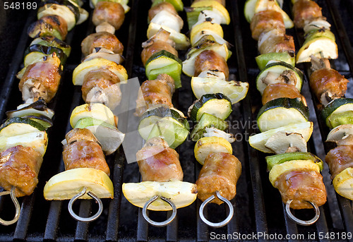 Image of Shish Kebabs on the Grill