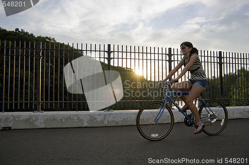 Image of Girl Riding a Bike