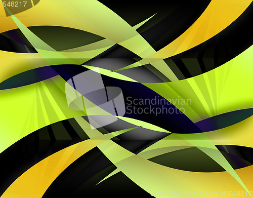 Image of Abstract Yellow Swooshes