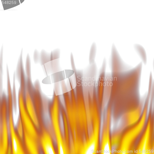 Image of flames on white