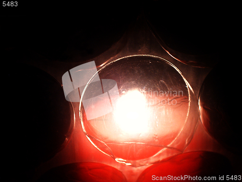 Image of Candle over plastic bubble