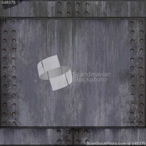 Image of riveted brushed aluminum