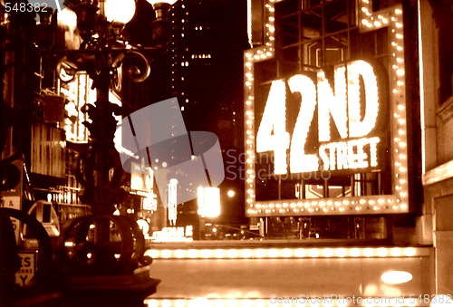 Image of Times Square 42nd Street Sepia