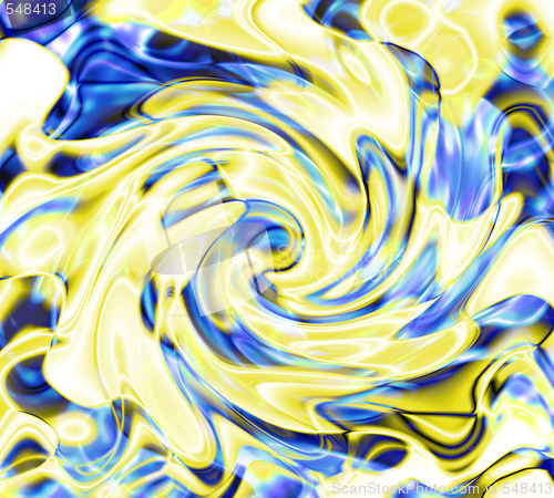 Image of yellow plasma twirl