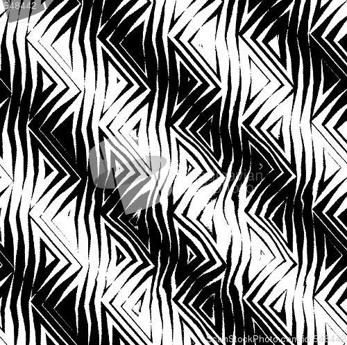 Image of Triangular Tribal Pattern b&w