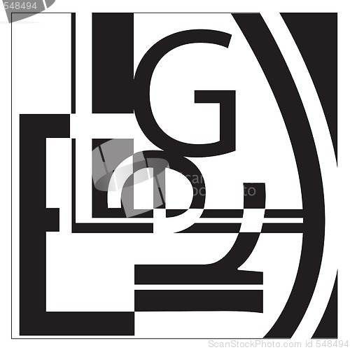 Image of Typography L-E-G-E-R Collage
