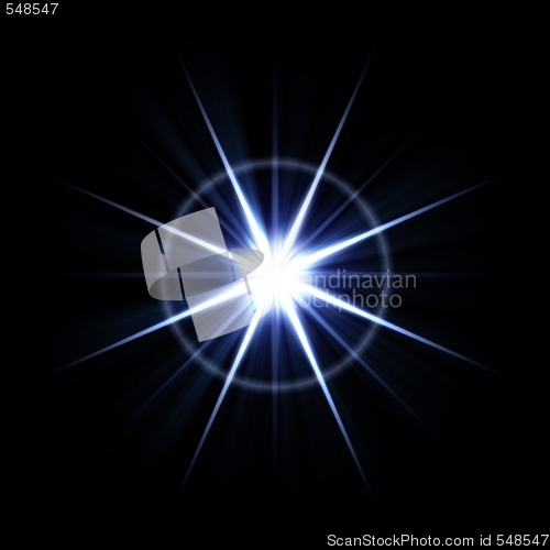 Image of Bright Lens Flare Burst