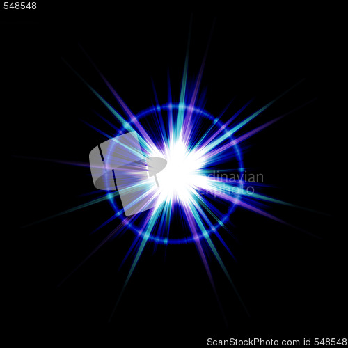 Image of Bright Lens Flare Burst